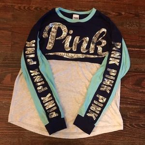 vs PINK long sleeve bling tee
